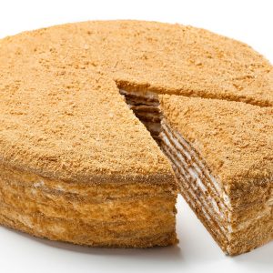 Large Round Honey Cake – Caramel